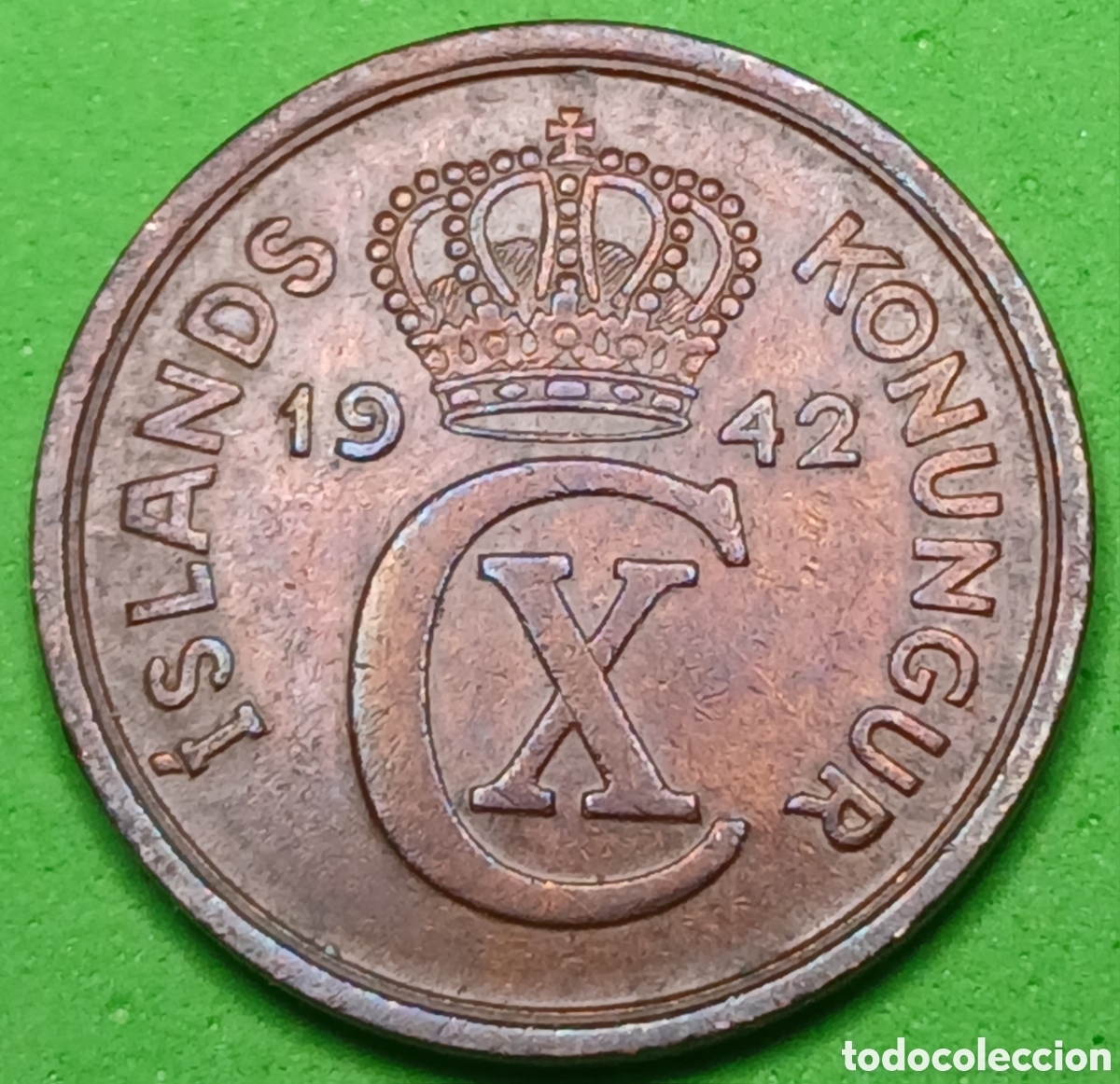 Monnaies anciennes de Europe: Islandia 2 aurar 1942 km#6