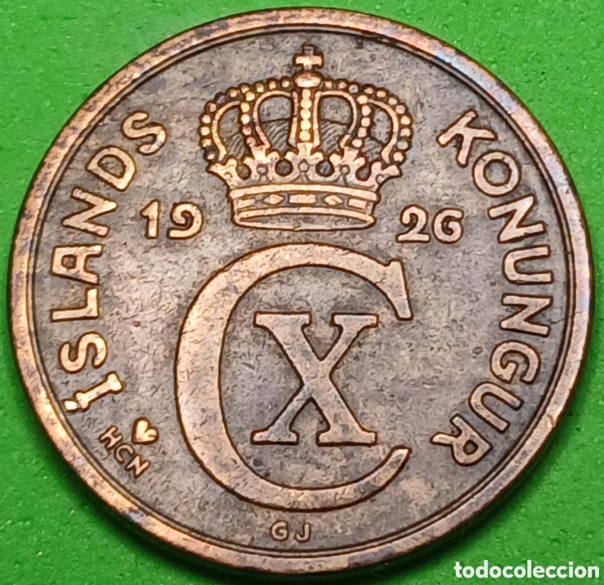 Moedas antigas da Europa: Islandia 2 aurar 1926 km#6 poco com&uacute;n!!