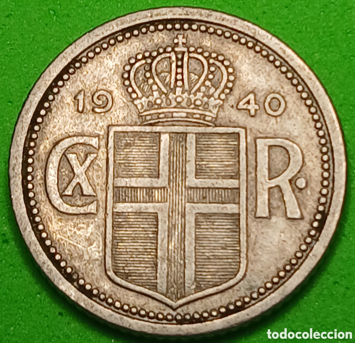Moedas antigas da Europa: Islandia 25 aurar 1940 km#2
