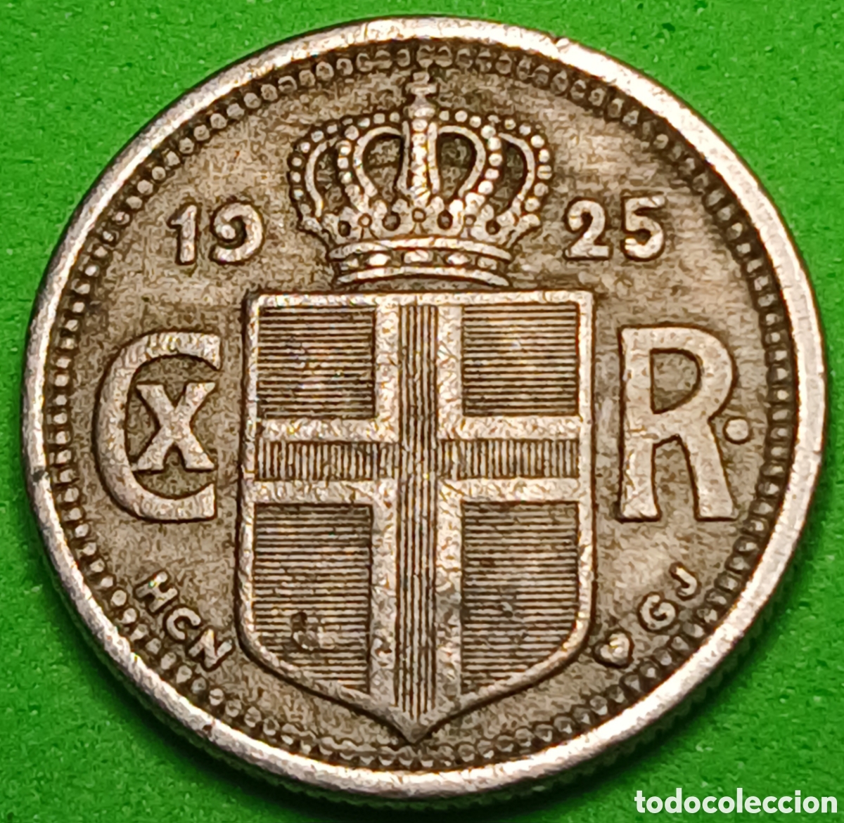 Monedas antiguas de Europa: Islandia 25 aurar 1925 km#2 poco com&uacute;n!!