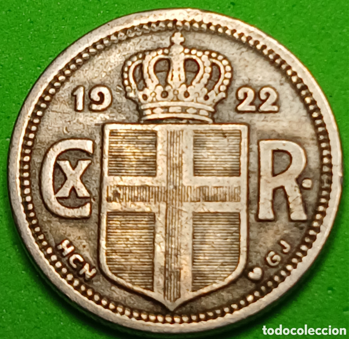 Monedas antiguas de Europa: Islandia 25 aurar 1922 km#2 poco com&uacute;n!!