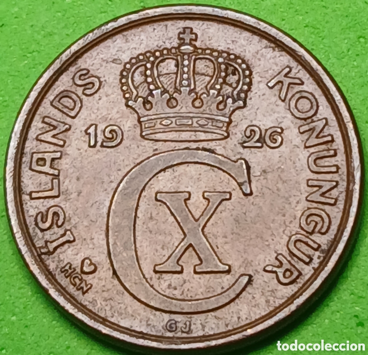 Monedas antiguas de Europa: Islandia 1 eyrir 1926 km#5 ESCASA!!