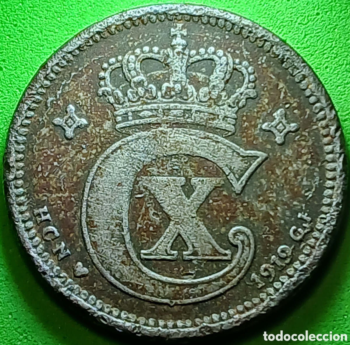 Old Coins of Europe: Dinamarca 5 ore 1919 km#814a ESCASA!!
