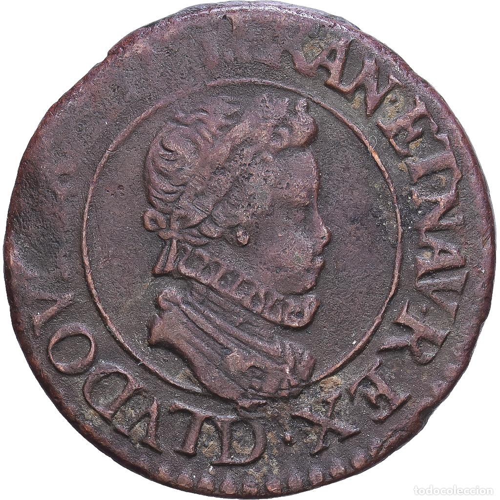 Alte M&uuml;nzen aus Europa: [#1547823] Francia, Louis XIII, Double Tournois, Buste enfantin au col frais&eacute;, 1611, Lyon