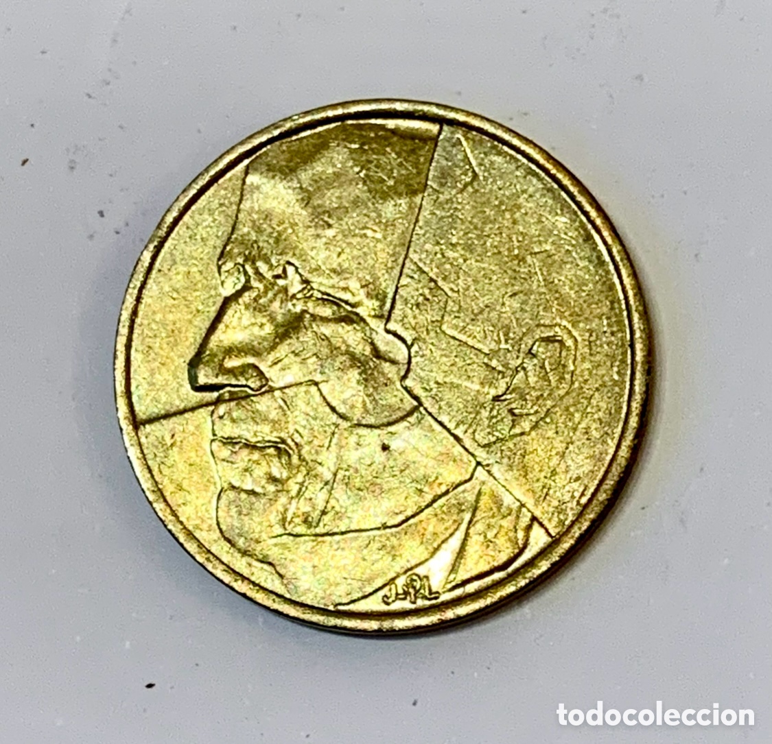 Moedas antigas da Europa: Moneda. Belgique. 5 Francs. 1986.