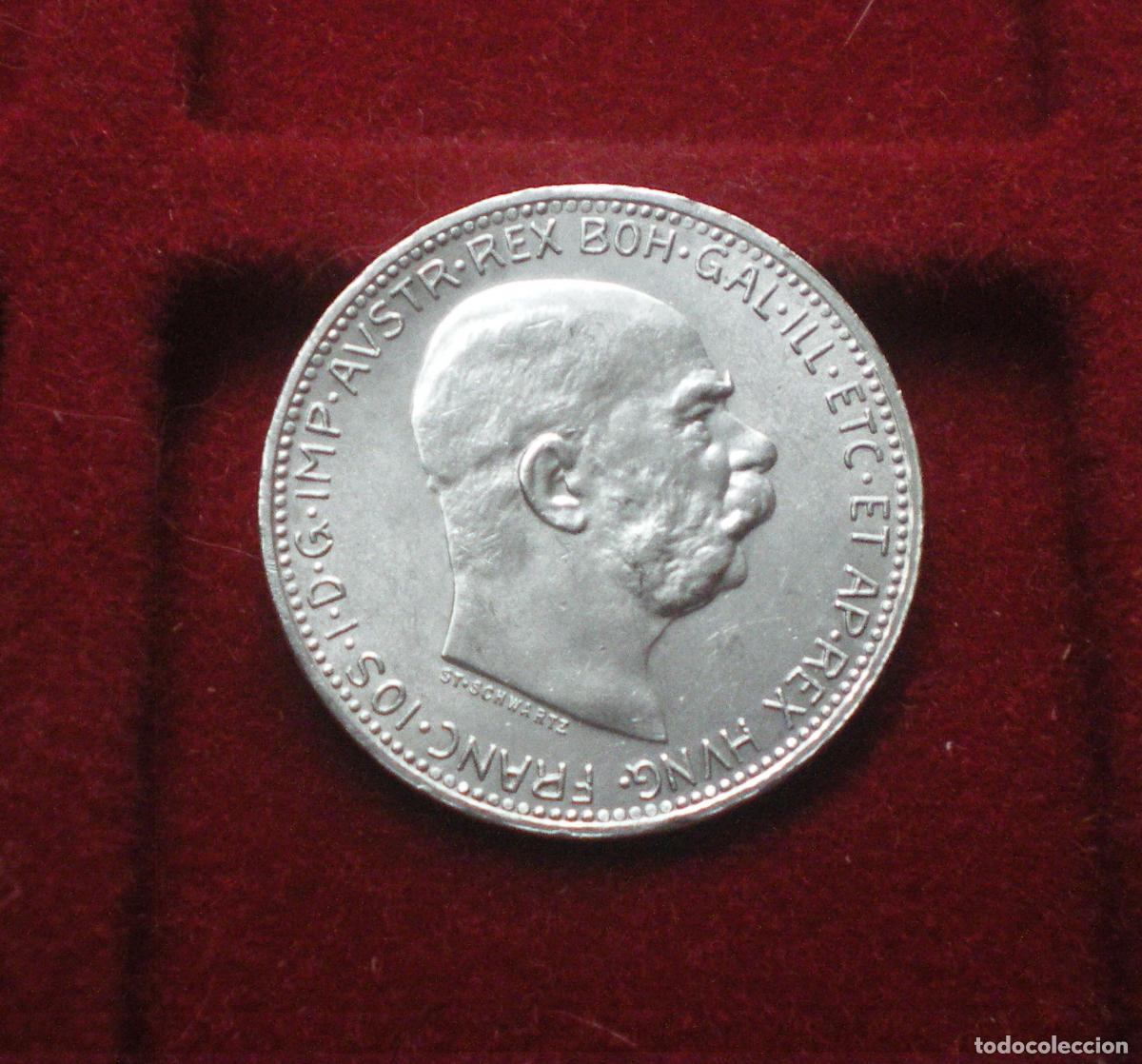Alte M&uuml;nzen aus Europa: AUSTRIA - 1 CORONA de PLATA - 1915 - APROX.S/C