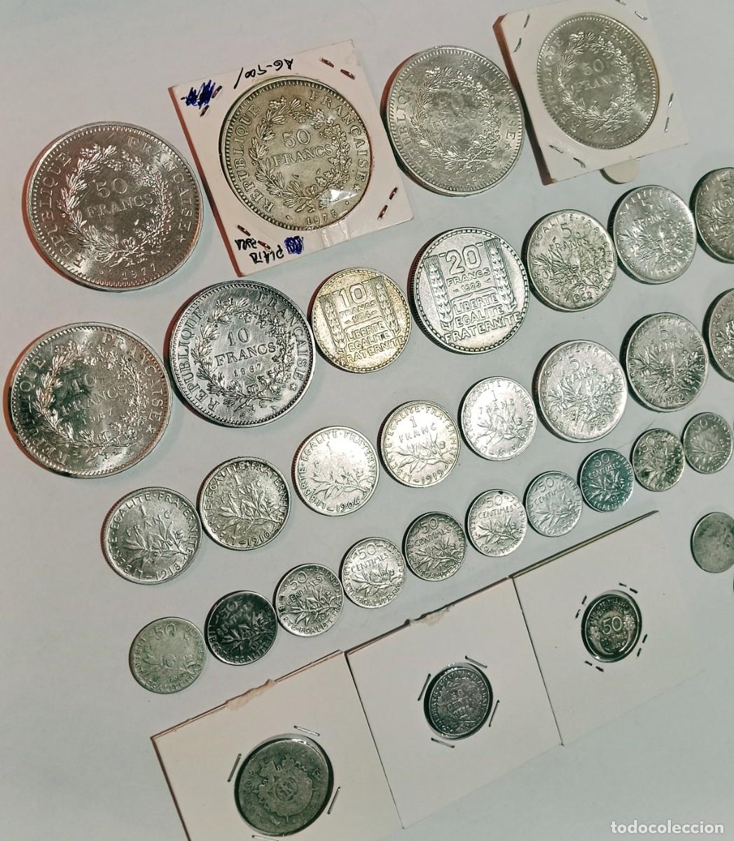 Alte M&uuml;nzen aus Europa: FRANCIA 36 monedas de Plata