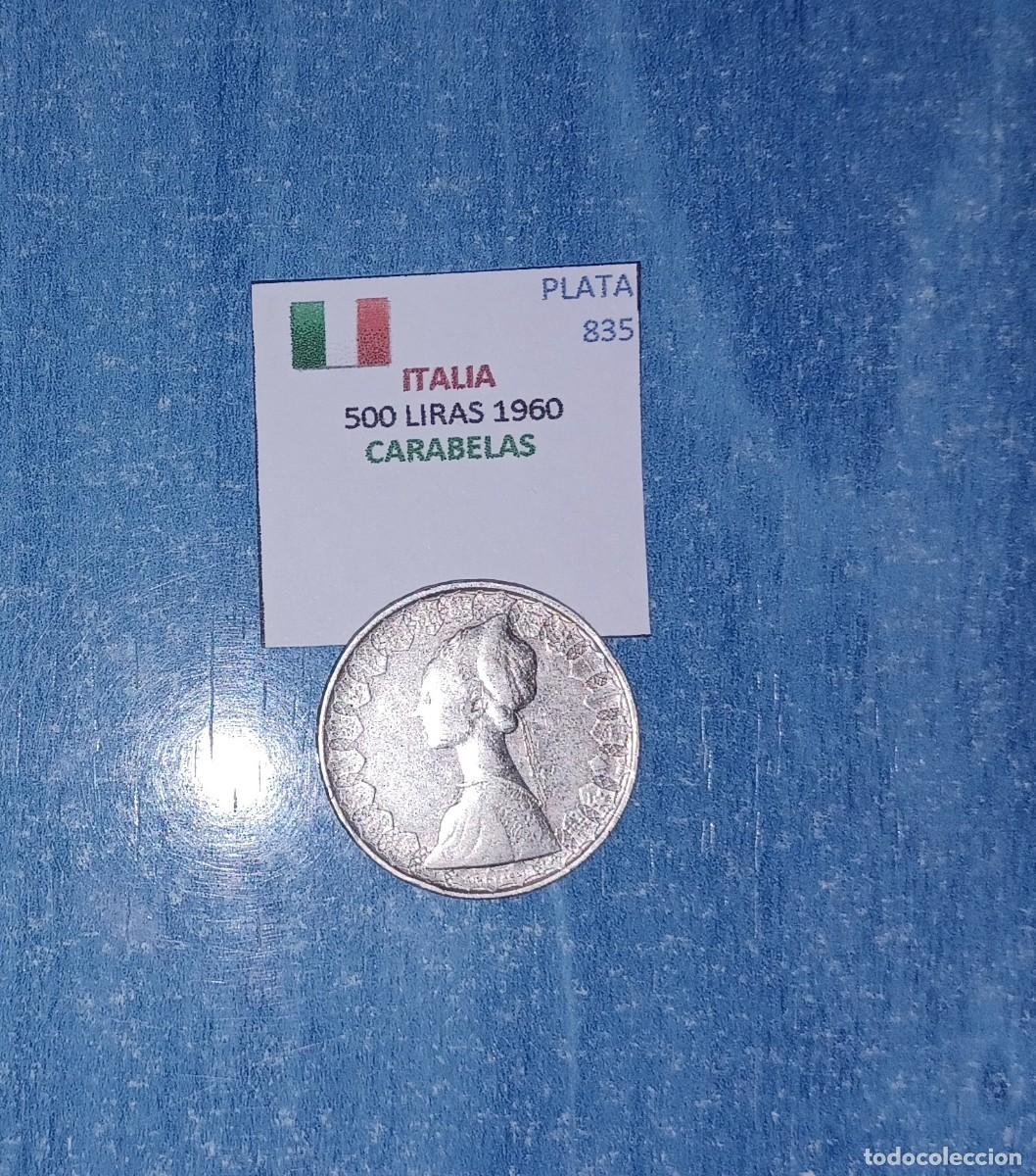 Monete antiche di Europa: ITALIA 500 liras de plata de 1960