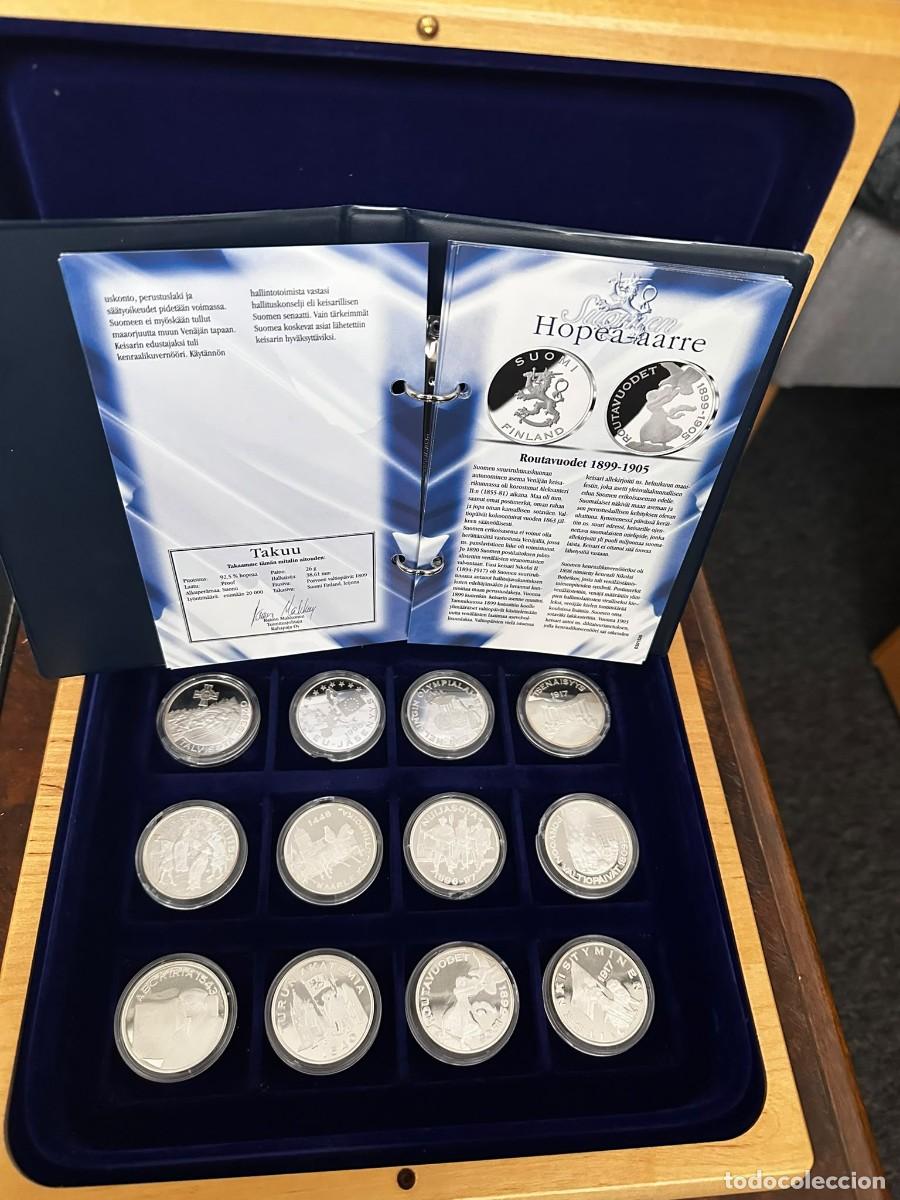 Monnaies anciennes de Europe: SET COMPLETO PLATA PROOF - HISTORIA DE FINLANDIA (SUOMEN MONETA) - ESTUCHE Y CERTIFICADOS