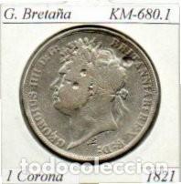 Moedas antigas da Europa: G. BRETA&Ntilde;A 1821, 1 CORONA, KM-680.1, AG; 99,95 &euro; 1
