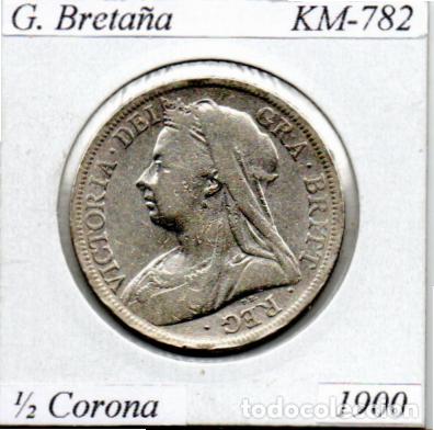 Moedas antigas da Europa: G. BRETA&Ntilde;A 1900, 1-2 CORONA. KM-782, AG, MBC; 35,95 &euro; 1