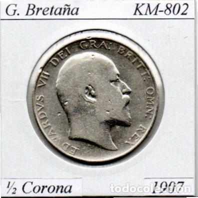 Moedas antigas da Europa: G. BRETA&Ntilde;A 1907, 1-2 CORONA. KM-802, AG, MBC; 29,95 &euro; 1
