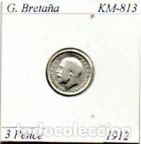 Monnaies anciennes de Europe: G. BRETA&Ntilde;A 1912, 3 PENCE, KM-813, AG, EBC; 5,95 &euro; 1