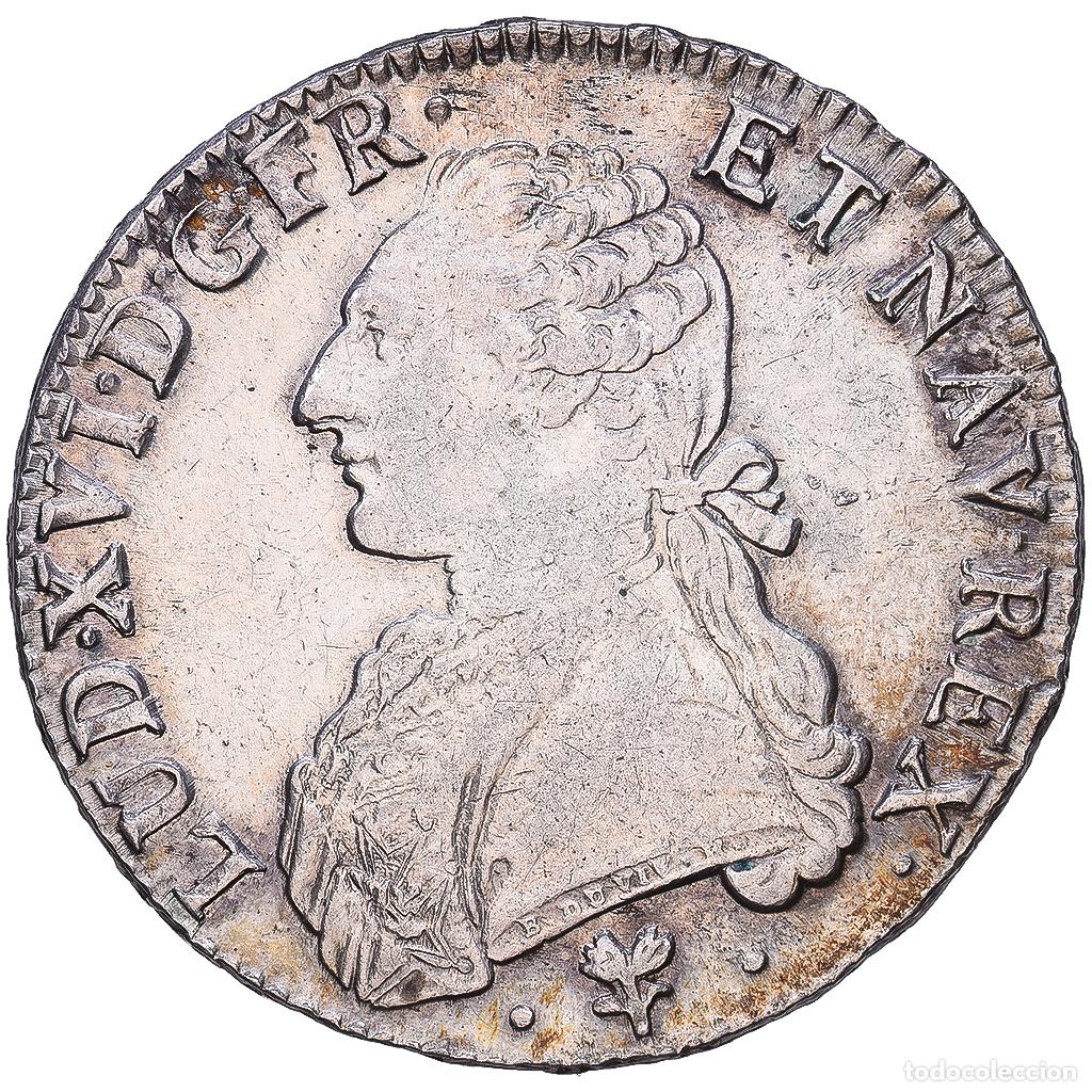 Monete antiche di Europa: [#1547549] Francia, Louis XVI, Ecu aux branches d'olivier, 1785, Bayonne, Plata, MBC
