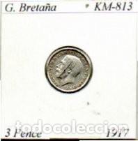 Monnaies anciennes de Europe: G. BRETA&Ntilde;A 1917, 3 PENCE, KM-813, AG, EBC; 5,95 &euro; 1