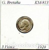 Old Coins of Europe: G. BRETA&Ntilde;A 1920, 3 PENCE, KM-813, AG, EBC; 5,95 &euro; 1