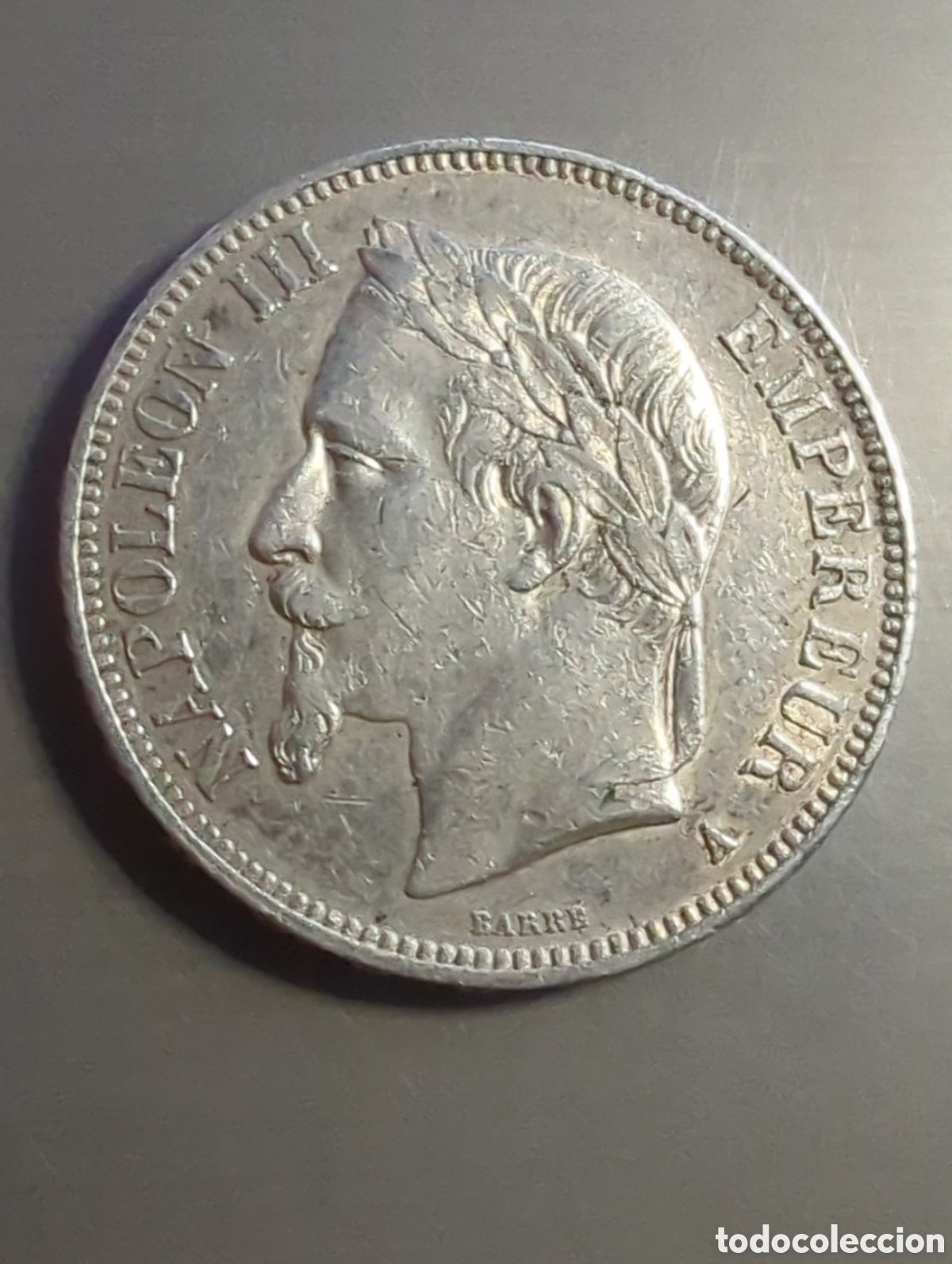 Monete antiche di Europa: Napole&oacute;n III 5 francos 1869 A plata
