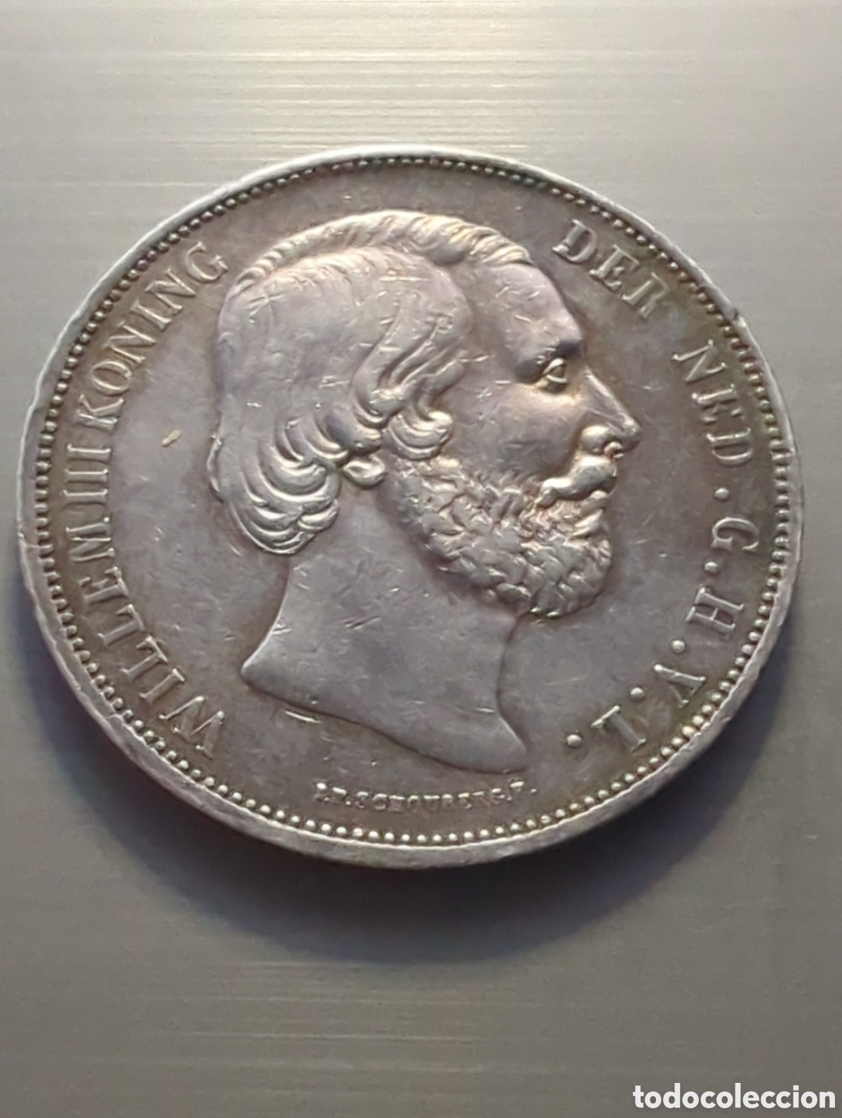 Monnaies anciennes de Europe: Holanda 2 y 1/2 gulden 1869 plata