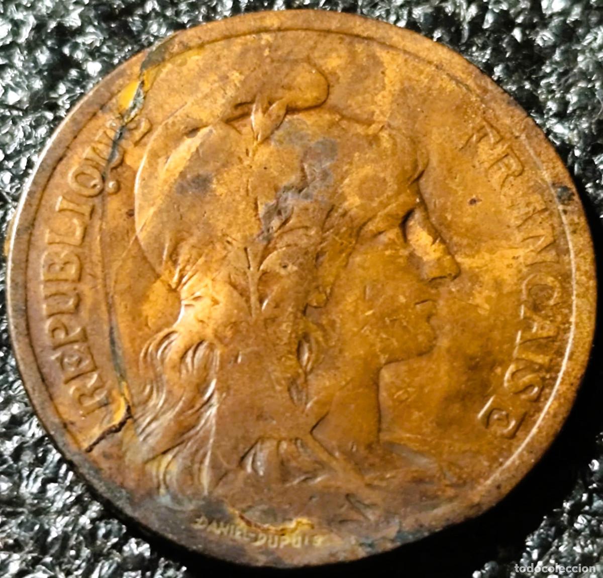 Moedas antigas da Europa: Francia 10 c&eacute;ntimos, 1916 Lote 728