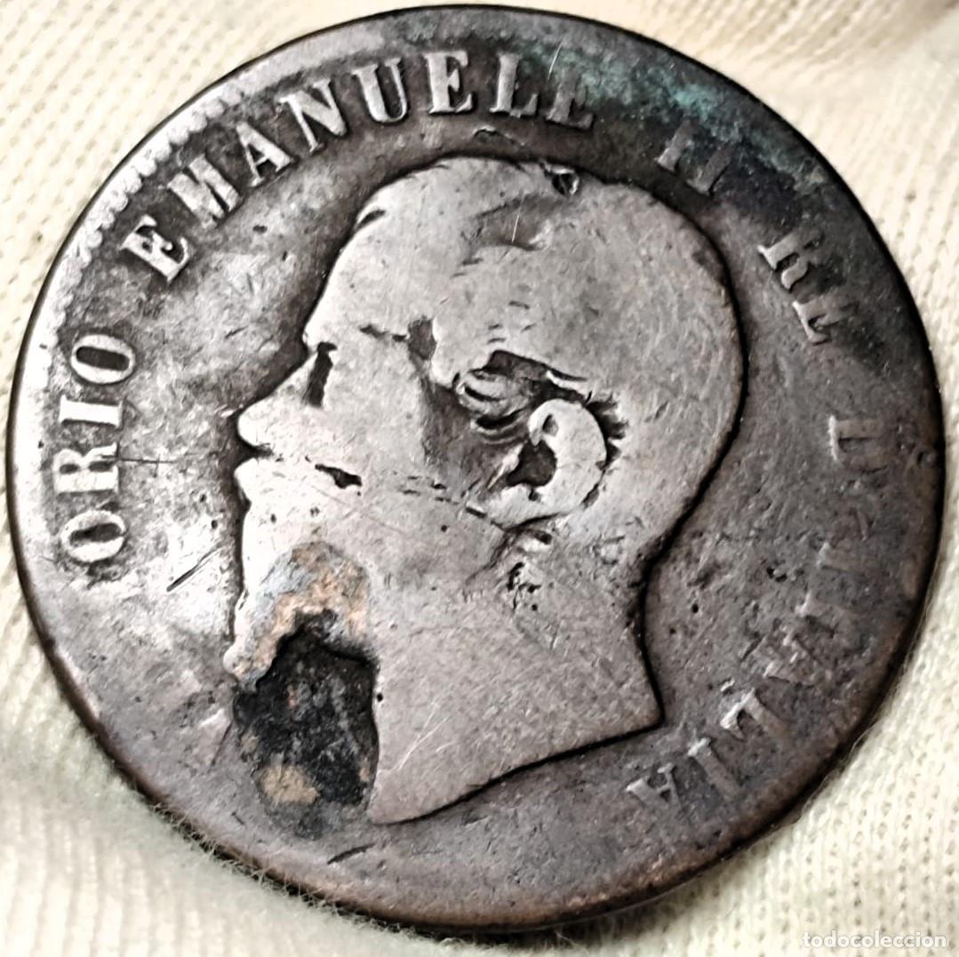 Monete antiche di Europa: Francia 10 c&eacute;ntimos, 1863 Emperador Napole&oacute;n III Lote c