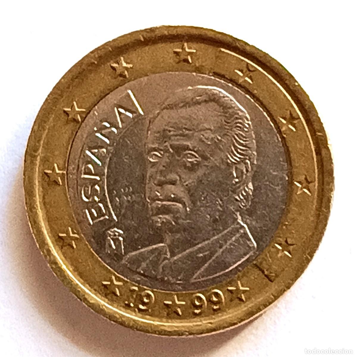 Alte M&uuml;nzen aus Europa: MONEDA 1 EURO - ESPA&Ntilde;A 1999 - CIRCULADA (3)