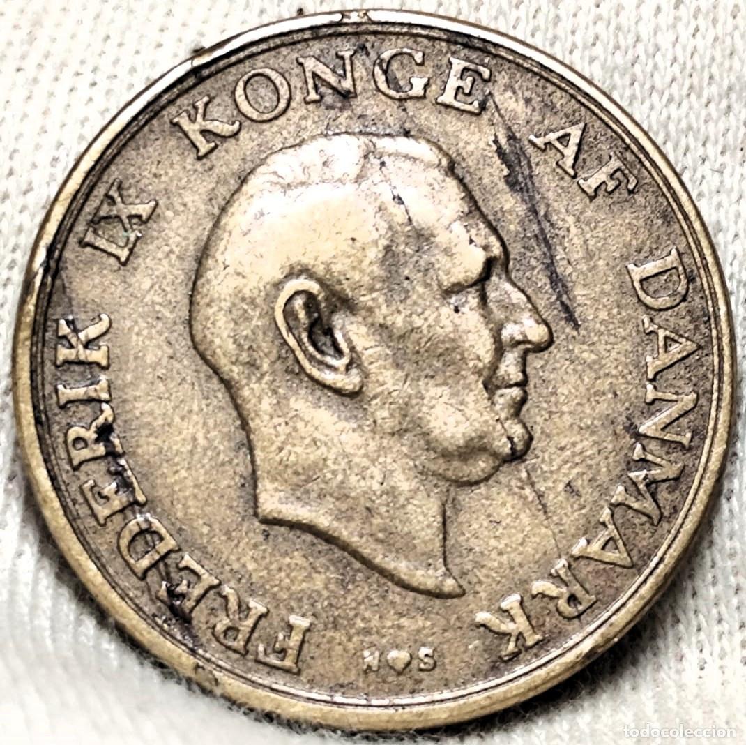 Monedas antiguas de Europa: Dinamarca 1 corona, 1949 Rey Federico IX Lote 1052