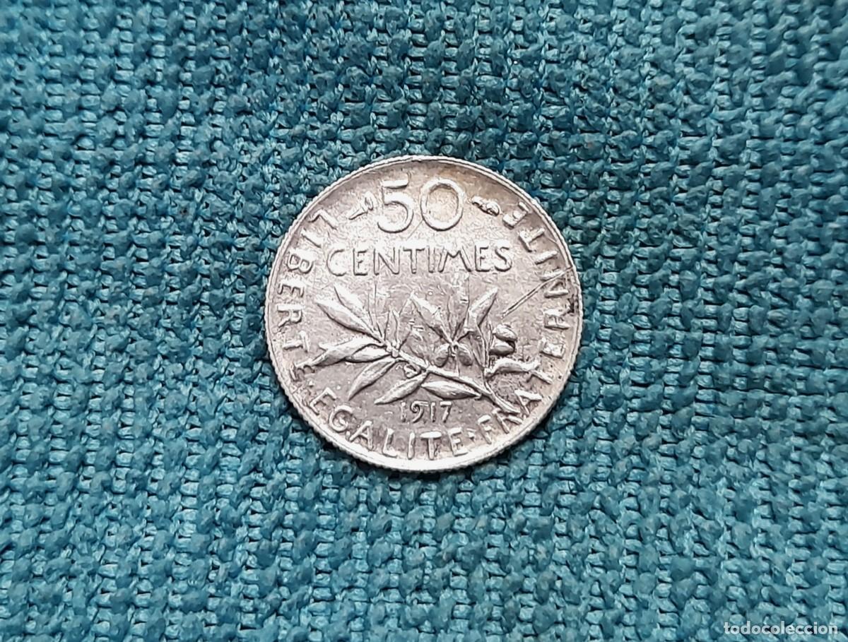 Monnaies anciennes de Europe: Francia, 50 Centimes 1917