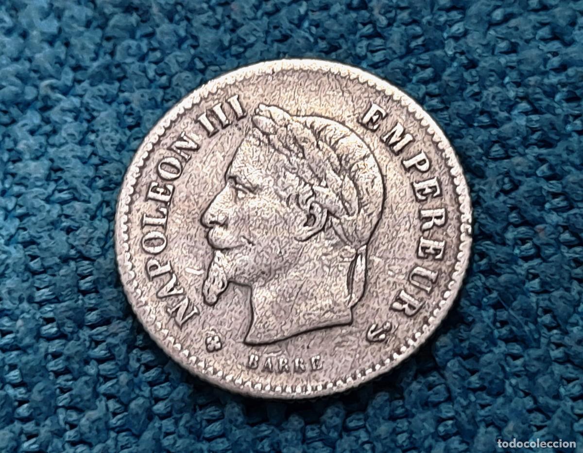Monedas antiguas de Europa: Francia, 20 Centimes 1867 BB - Foto 3