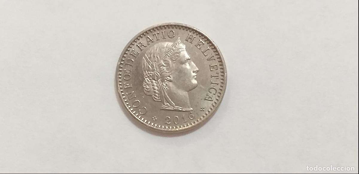 Monedas antiguas de Europa: Moneda de SUIZA. HELVETIA. 20 VEINTE CENTIMOS RAPPEN. A&ntilde;o 2016. CIRCULADA