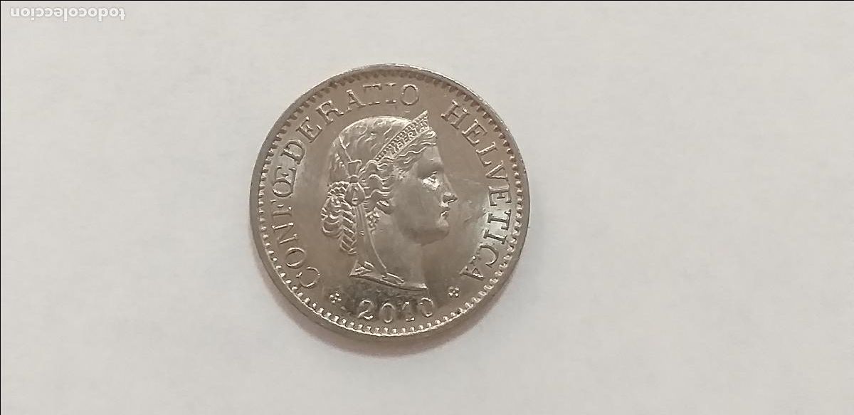 Monedas antiguas de Europa: Moneda de SUIZA. HELVETIA. 10 diez CENTIMOS RAPPEN. A&ntilde;o 2010. CIRCULADA