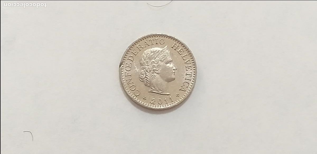 Monedas antiguas de Europa: Moneda de SUIZA. HELVETIA. 10 diez CENTIMOS RAPPEN. A&ntilde;o 2011. CIRCULADA