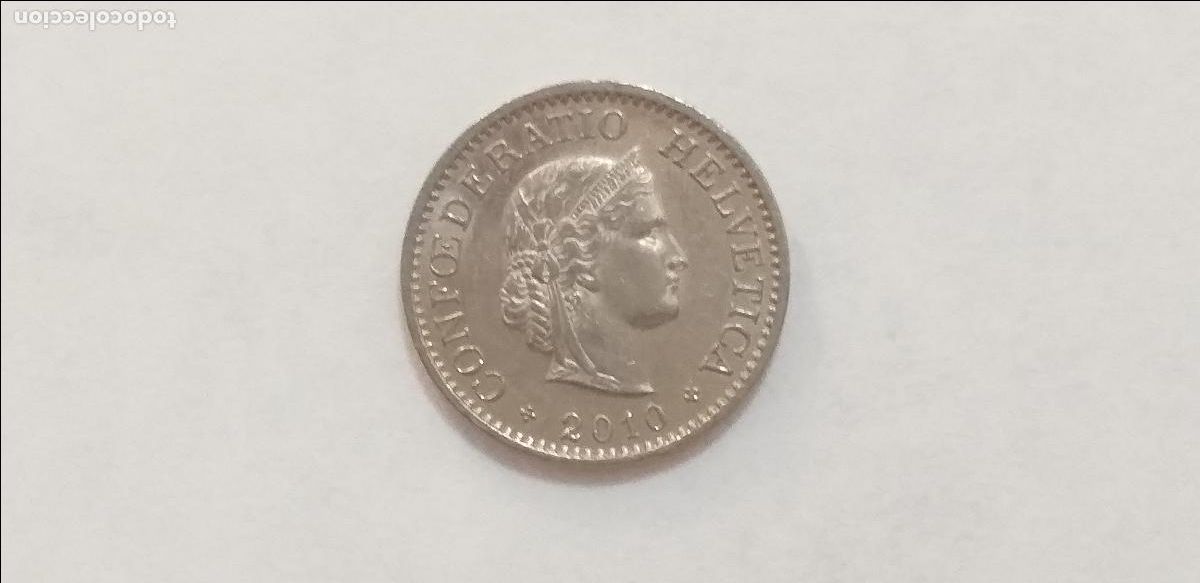 Monedas antiguas de Europa: Moneda de SUIZA. HELVETIA. 10 diez CENTIMOS RAPPEN. A&ntilde;o 2010. CIRCULADA