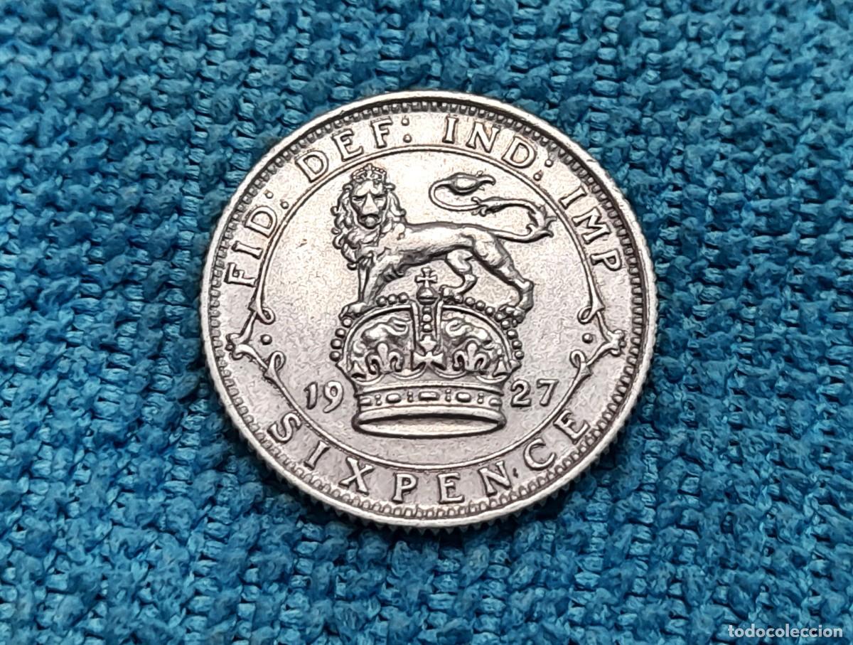 Monete antiche di Europa: Reino Unido, George V, 6 Pence 1927