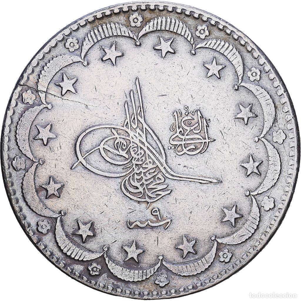 Monedas antiguas de Europa: [#1547675] Turqu&iacute;a, Mehmet V, 20 Kurush, AH 1327/9 - 1918, Constantinople, Plata, MBC