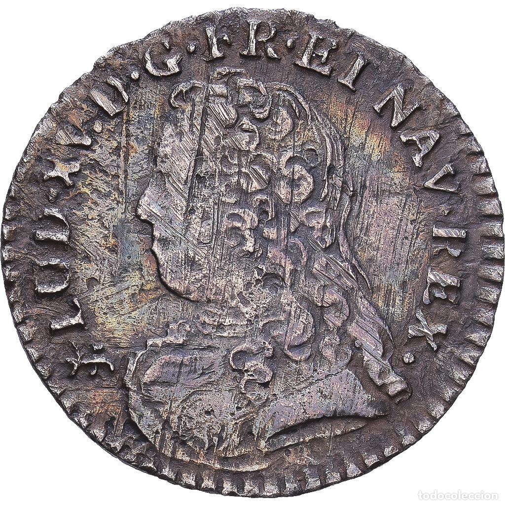 Monedas antiguas de Europa: [#1547575] Francia, Louis XV, 1/20 Ecu aux branches d'olivier, 1734, Nantes, Plata, BC+