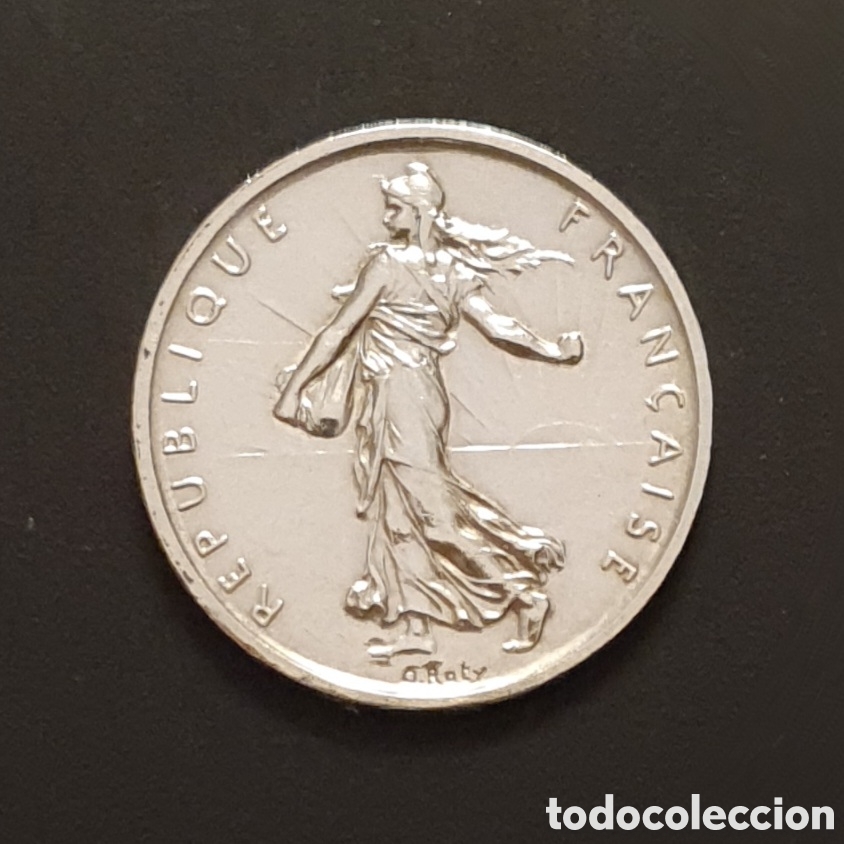 Monedas antiguas de Europa: FRANCIA 5 FRANCOS PLATA 1960
