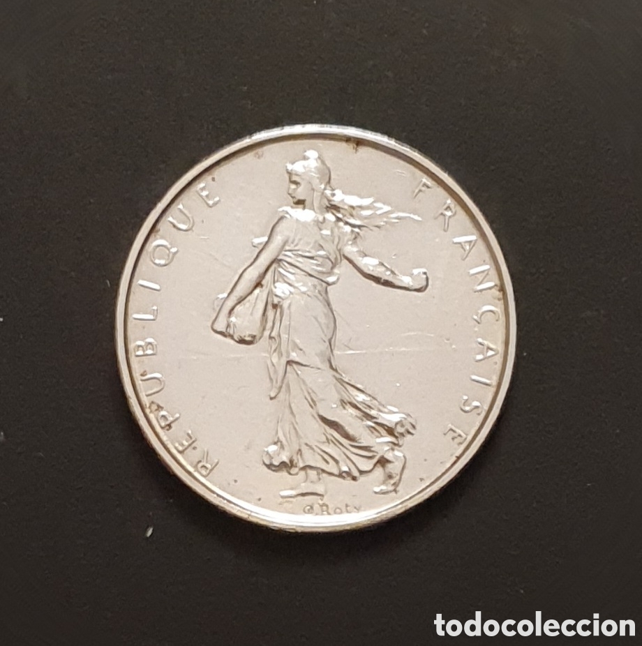 Monedas antiguas de Europa: FRANCIA 5 FRANCOS PLATA 1962