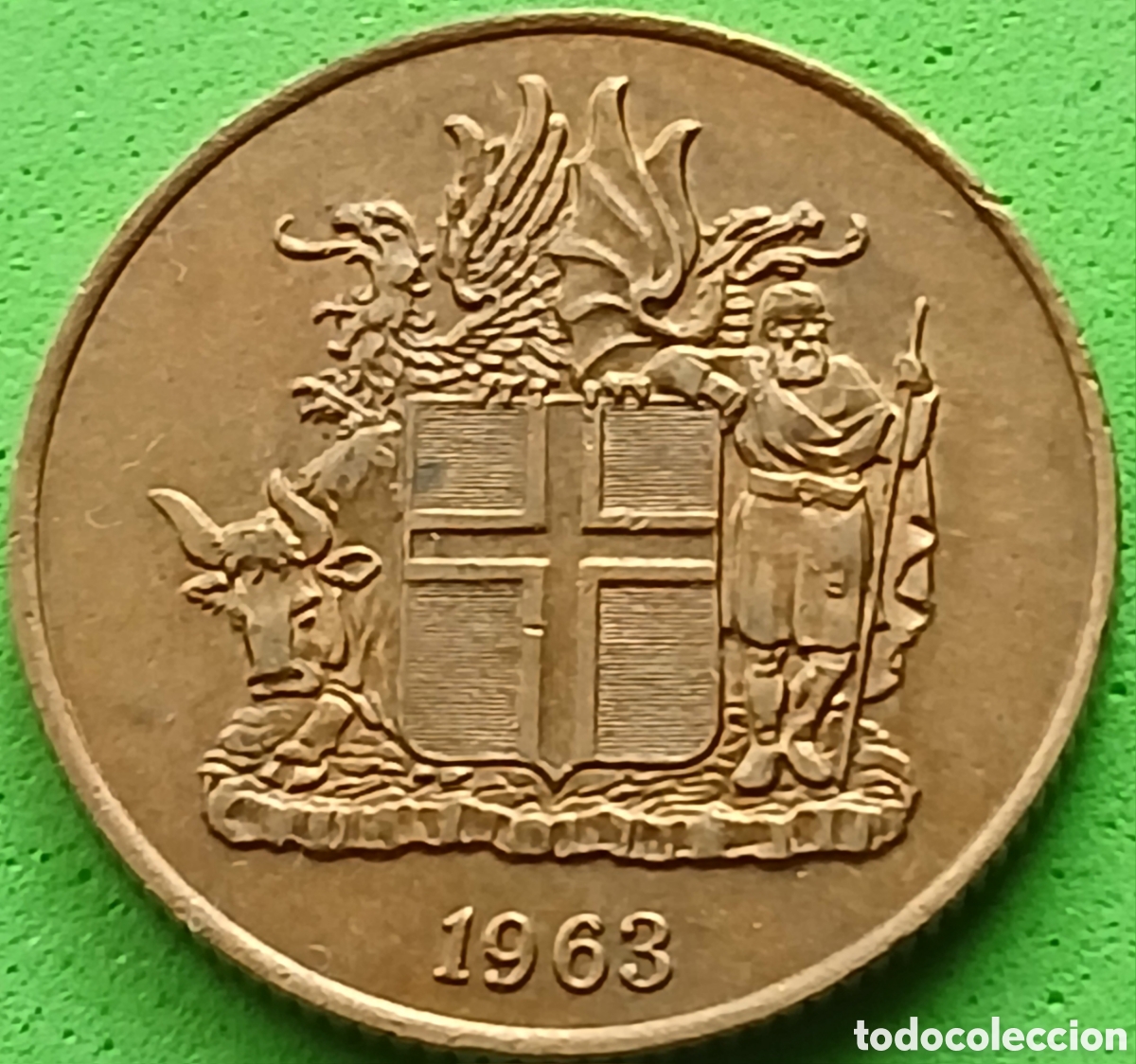 Old Coins of Europe: Islandia 1 corona 1963 km#12a