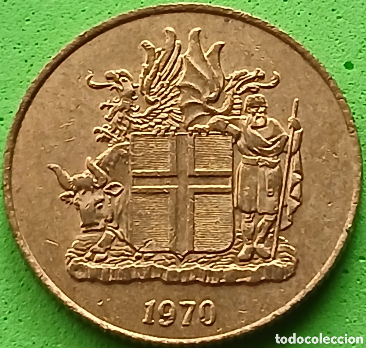 Moedas antigas da Europa: Islandia 1 corona 1970 km#12a