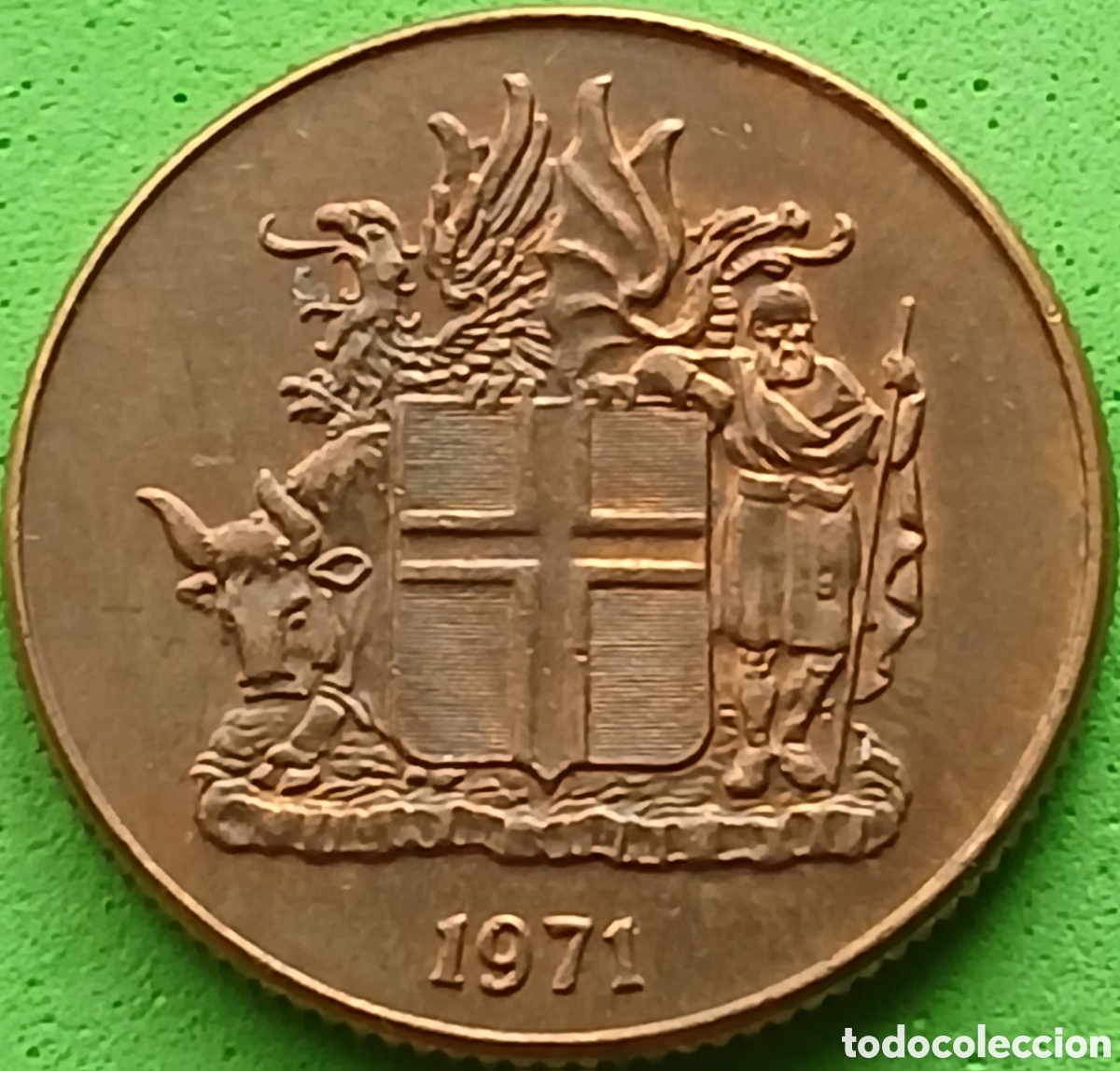 Monedas antiguas de Europa: Islandia 1 corona 1971 km12a