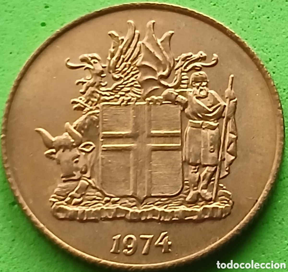 Alte M&uuml;nzen aus Europa: Islandia 1 corona 1974 km#12a