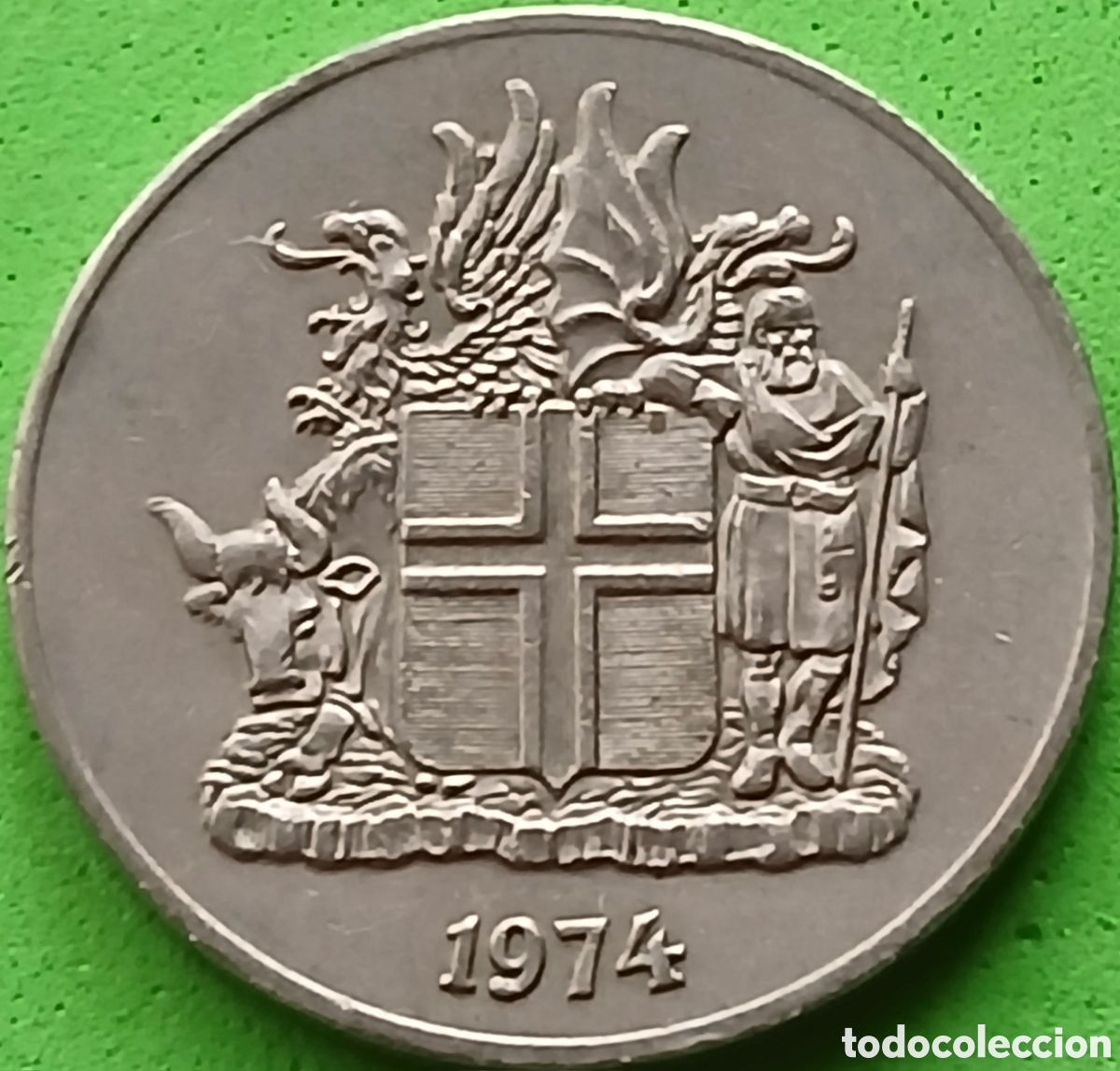 Alte M&uuml;nzen aus Europa: Islandia 10 coronas 1974 km#15
