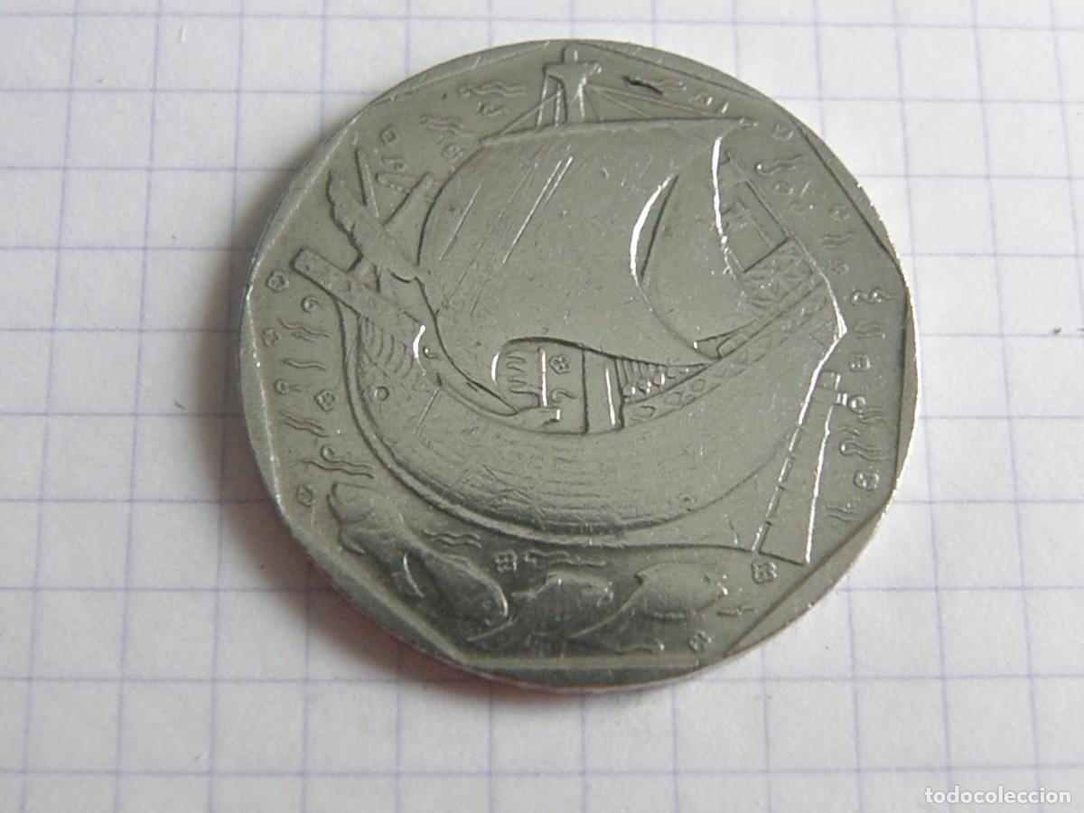 Alte M&uuml;nzen aus Europa: 50 ESCUDOS PORTUGAL 1987 KM#636 NAVIO PECES CUPRONIQUEL