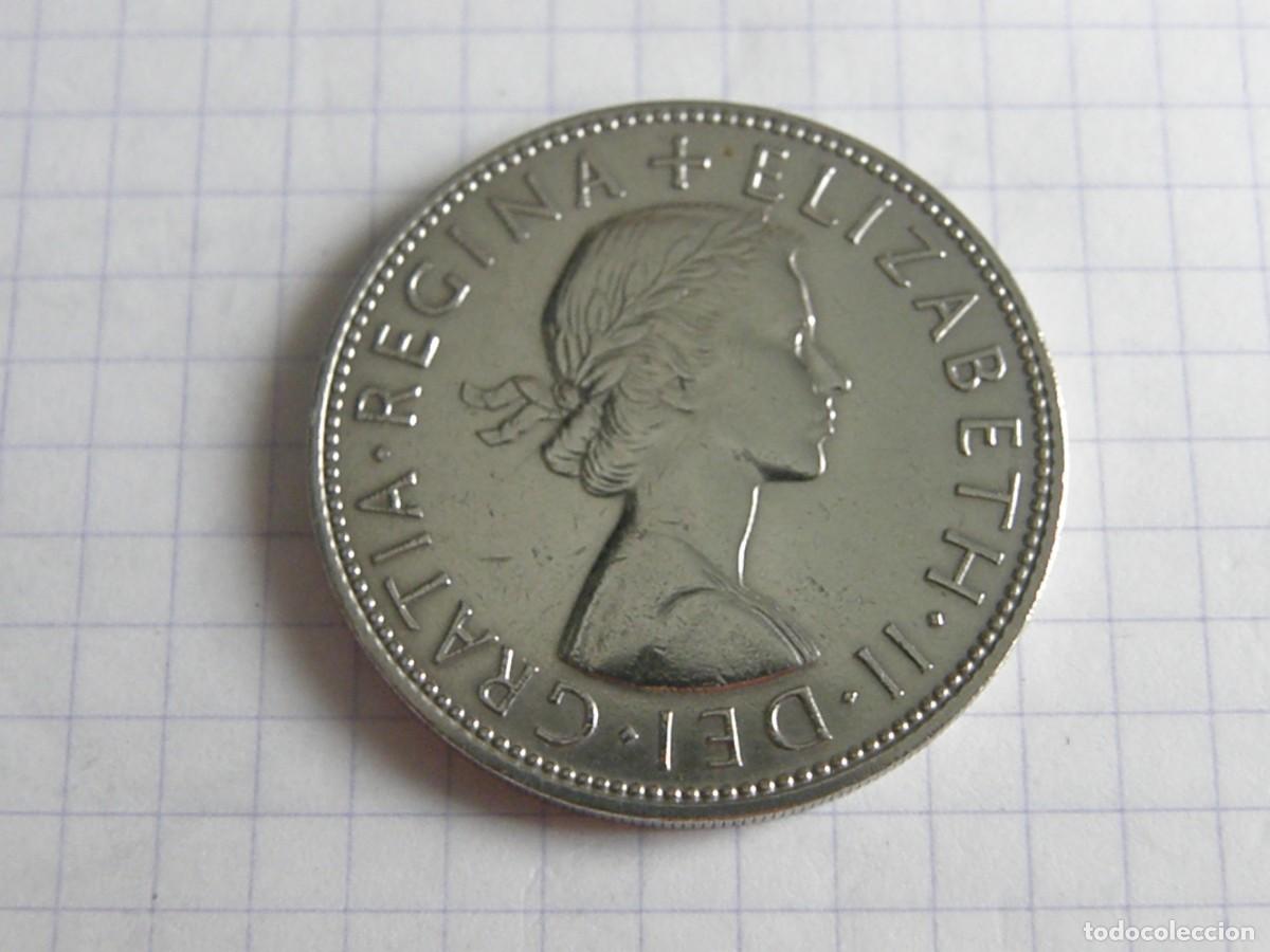 Alte M&uuml;nzen aus Europa: HALF CROWN REINO UNIDO 1963 ISABEL II ESCUDO CU&Ntilde;ADA CUPRONIQUEL KM907