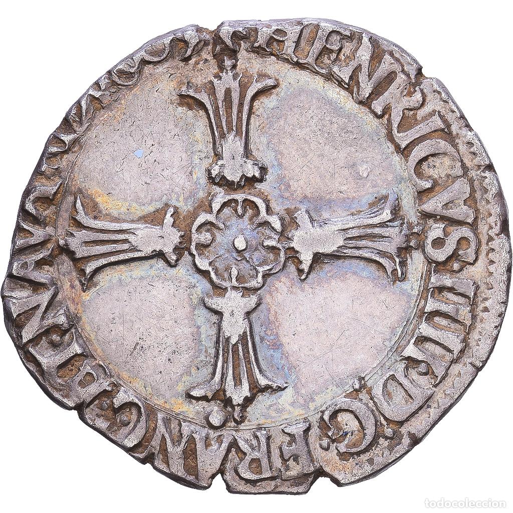 Alte M&uuml;nzen aus Europa: [#1547576] Francia, Henri IV, 1/8 Ecu, 1607, Nantes, Plata, BC+, Gadoury:582, Duplessy:1225