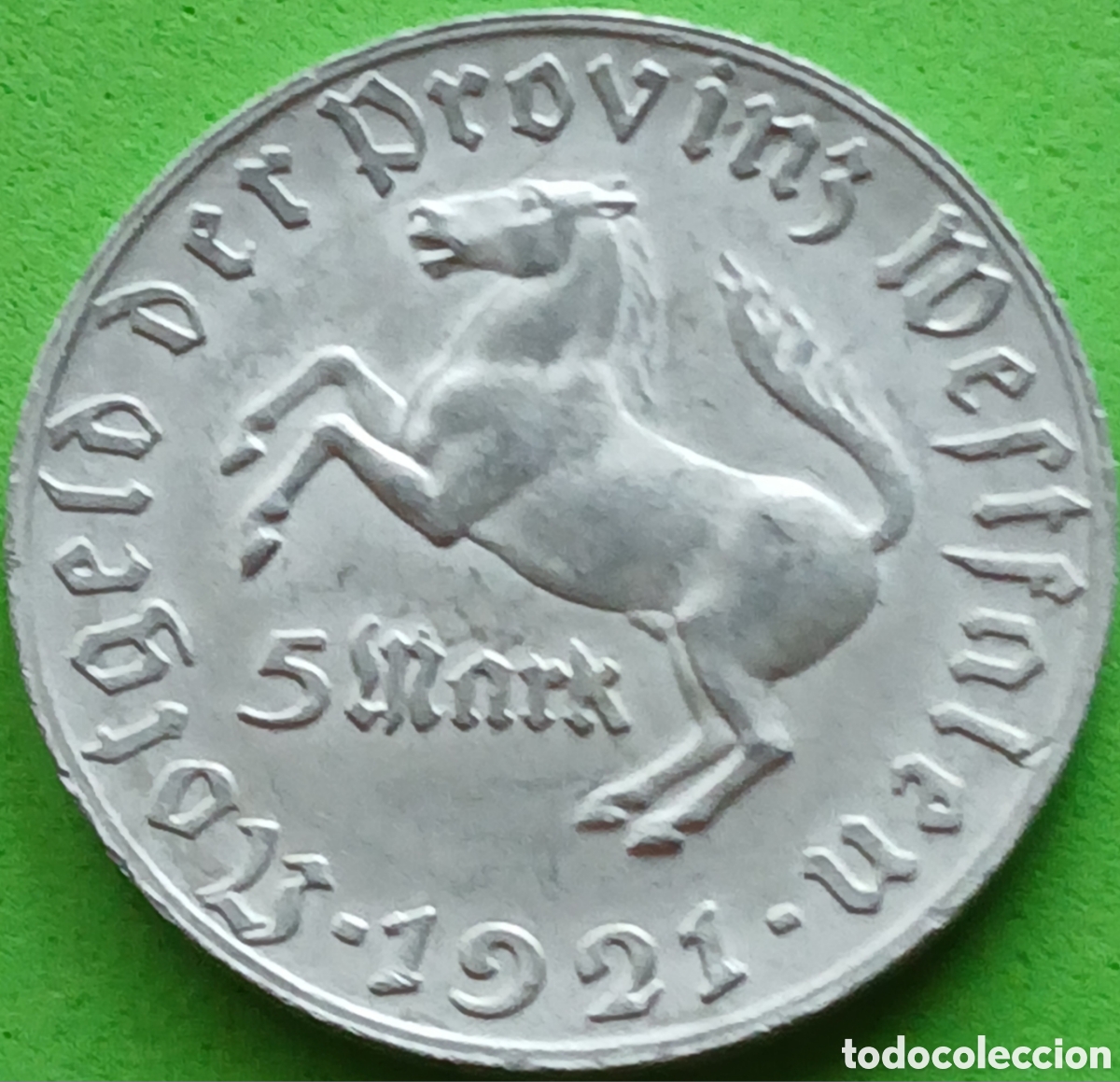 Alte M&uuml;nzen aus Europa: Alemania-Provincia de Westfalia 5 marcos 1921 WF#599.4