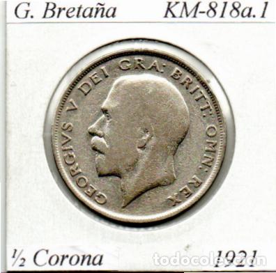 Monnaies anciennes de Europe: G. BRETA&Ntilde;A 1921, 1-2 CORONA. KM-818a.1, AG, MBC; 19,95 &euro; 1