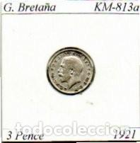 Monnaies anciennes de Europe: G. BRETA&Ntilde;A 1921, 3 PENCE, KM-813a, AG, EBC; 4,95 &euro; 1