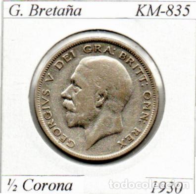 Moedas antigas da Europa: G. BRETA&Ntilde;A 1930, 1-2 CORONA. KM-835, AG, MBC; 19,95 &euro; 1
