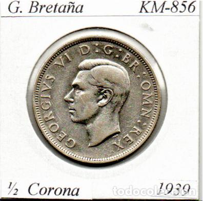 Old Coins of Europe: G. BRETA&Ntilde;A 1939, 1-2 CORONA. KM-856, AG, MBC; 19,95 &euro; 1